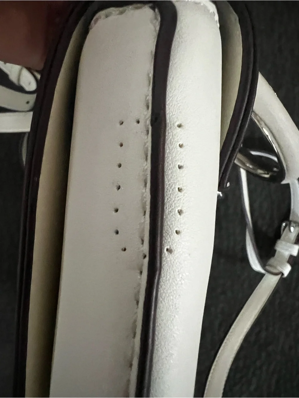 BCBG Max Azria Leather Mini Backpack Purse Elliot in White